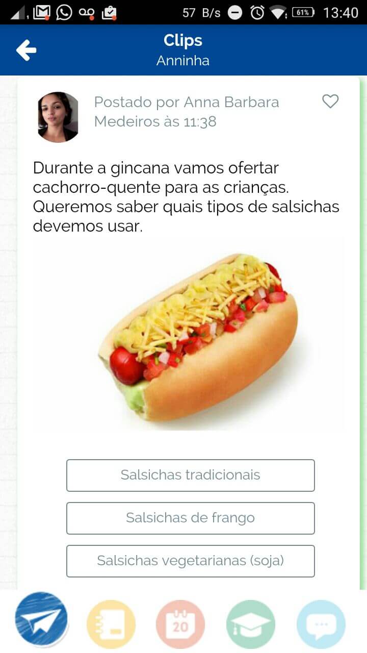 Enquete sobre merenda