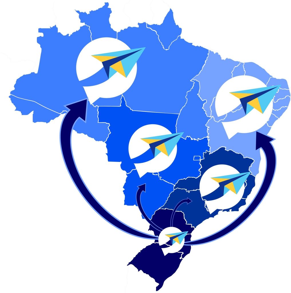 Mapa ClipEscola - 1 milhão de mensagens