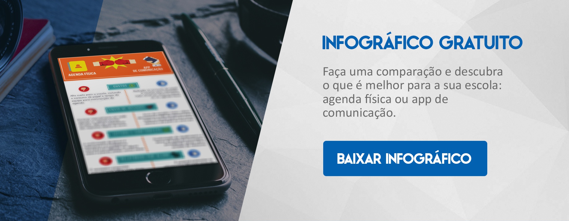 Infográfico - Agenda Física x App de Comunicação