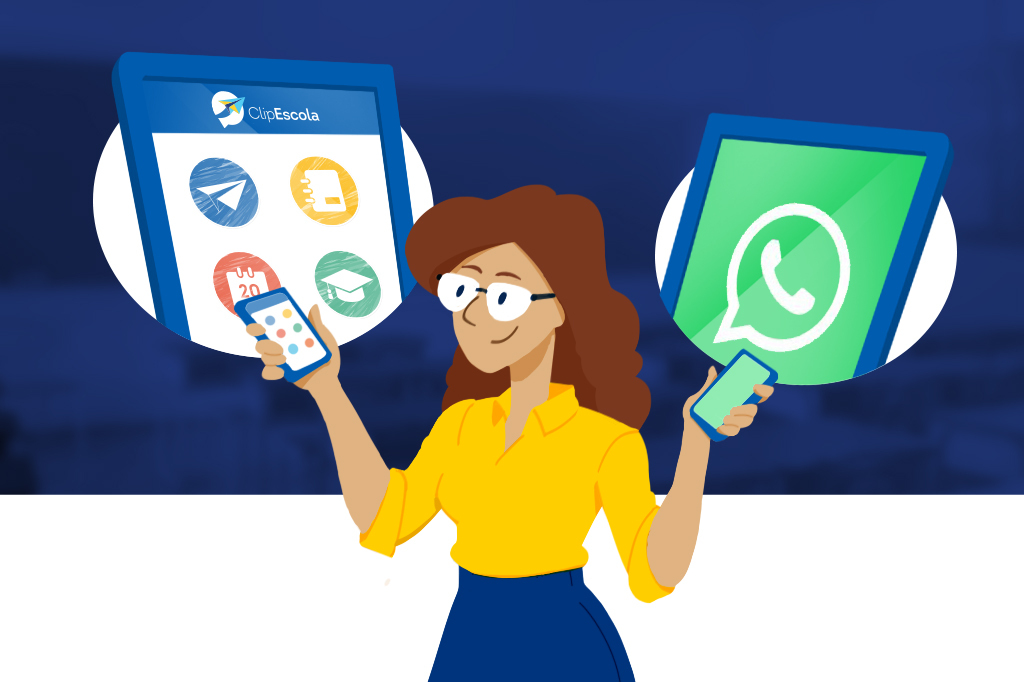 Agenda Digital Escolar x WhatsApp - Comunicações da Escola